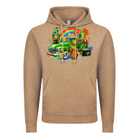 Vintage Coffee St. Patrick's Day truck with gnomies Vintage Hoodie - CowGirlArtShop