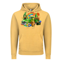 Vintage Mustard St. Patrick's Day truck with gnomies Vintage Hoodie - CowGirlArtShop