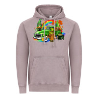 Vintage Zinc St. Patrick's Day truck with gnomies Vintage Hoodie - CowGirlArtShop