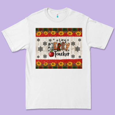 Very Merry Teacher Premium Tee Designed By Jasminsmagicworld