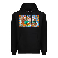 Black Thanksgiving Coffee Drink Kids Cup Premium Hoodie - CowhideDigitalArt