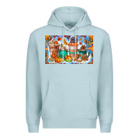 Blue Mist Thanksgiving Coffee Drink Kids Cup Premium Hoodie - CowhideDigitalArt
