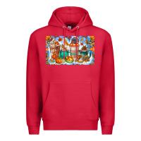 Cardinal Thanksgiving Coffee Drink Kids Cup Premium Hoodie - CowhideDigitalArt