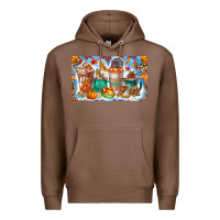Chestnut Thanksgiving Coffee Drink Kids Cup Premium Hoodie - CowhideDigitalArt