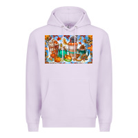 Lilac Thanksgiving Coffee Drink Kids Cup Premium Hoodie - CowhideDigitalArt