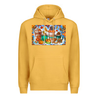 Mustard Thanksgiving Coffee Drink Kids Cup Premium Hoodie - CowhideDigitalArt