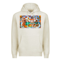 Oatmeal Heather Thanksgiving Coffee Drink Kids Cup Premium Hoodie - CowhideDigitalArt