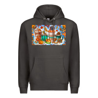 Smoke Thanksgiving Coffee Drink Kids Cup Premium Hoodie - CowhideDigitalArt