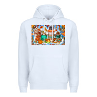 White Thanksgiving Coffee Drink Kids Cup Premium Hoodie - CowhideDigitalArt