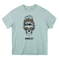 Arona Feminine Camouflage Patterned Mom Skull Heavy Core Tee - Bettercallsaul