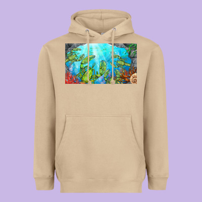 Lobster Sippy Cup Heavyweight Hoodie Designed By Barkaloodesign