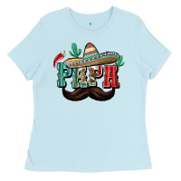 Baby Blue Mexican Papa Ladies Tee - texasbilliewilder