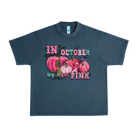 Midnight Navy in october we wear pink Urban Heavy Tee - CowGirlArtShop