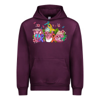Mauve Wine western cancer  coffee cups with ribbons Urban Hoodie - AdoDesignShop