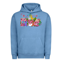 Pigment Pebble Blue western cancer  coffee cups with ribbons Urban Hoodie - AdoDesignShop