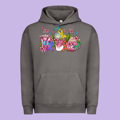 Western Cancer  Coffee Cups With Ribbons Urban Hoodie Designed By Adodesignshop