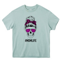 Arona Purple Glitter, Leopard Patterned Mom Skull Heavy Core Tee - Bettercallsaul