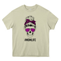 Mossy Purple Glitter, Leopard Patterned Mom Skull Heavy Core Tee - Bettercallsaul