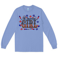 Colony Blue All American Girl Long Sleeve Tee - CowCowDesign