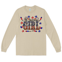 Mushroom All American Girl Long Sleeve Tee - CowCowDesign