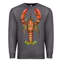 Charcoal Heather lobster Premium Sweatshirt - BarkalooDesign