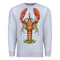 Heather Grey lobster Premium Sweatshirt - BarkalooDesign