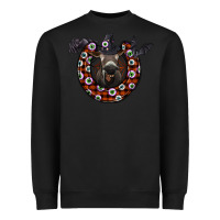 Black halloween donkey Heavyweight Sweatshirt - SublimationCraftShop