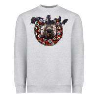 Heather Grey halloween donkey Heavyweight Sweatshirt - SublimationCraftShop