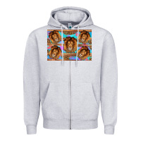 Heather Grey lion Zipper Hoodie - Artiststas