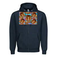 Navy lion Zipper Hoodie - Artiststas