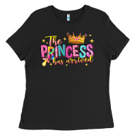 Black the princess has arrived Ladies Tee - NancyCooperArtShop