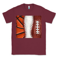 Burgundy baseball and basketball and football tumbler tbs Classic Tee - TumblerDesignByShophia