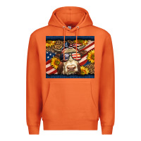 Carrot Western 4th Of July Cow Premium Hoodie - LillyAllenDesigns