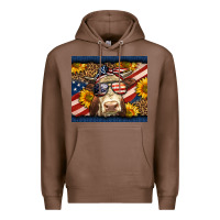 Chestnut Western 4th Of July Cow Premium Hoodie - LillyAllenDesigns