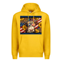 Lemon Western 4th Of July Cow Premium Hoodie - LillyAllenDesigns