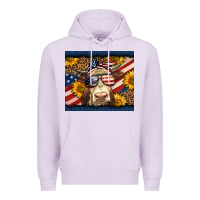 Lilac Western 4th Of July Cow Premium Hoodie - LillyAllenDesigns
