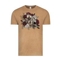 Vintage Camel Floral boho wolf skull Vintage Tee - RanaPortraitStore