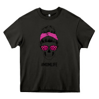 Asphalt Pink Glitter, Leopard Pattern Mom Skull Heavy Core Tee - Bettercallsaul
