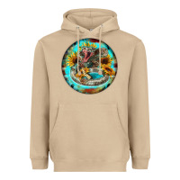 Mushroom rattlesnake and sunflower Heavyweight Hoodie - BarkalooDesign