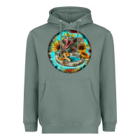 Sage rattlesnake and sunflower Heavyweight Hoodie - BarkalooDesign