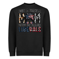 Black just a regular mom trying not to raise liberals Heavyweight Sweatshirt - CowhideDigitalArt