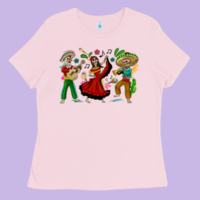 Mexican Skeletons Ladies Tee Designed By Texasbilliewilder