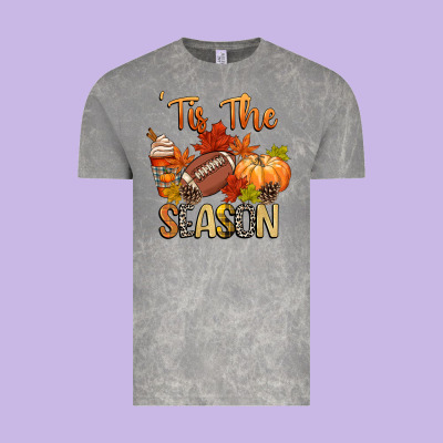 Tis The Season Football Vintage Tee Designed By Cowgirlartshop