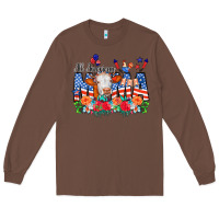 Chestnut All American Mama Cow Flowers Long Sleeve Tee - CowCowDesign