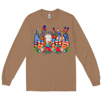 Toasted Coconut All American Mama Cow Flowers Long Sleeve Tee - CowCowDesign