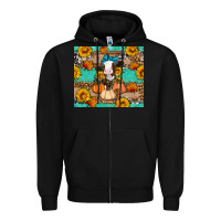 Black Cow fall pumpkin Zipper Hoodie - Artiststas