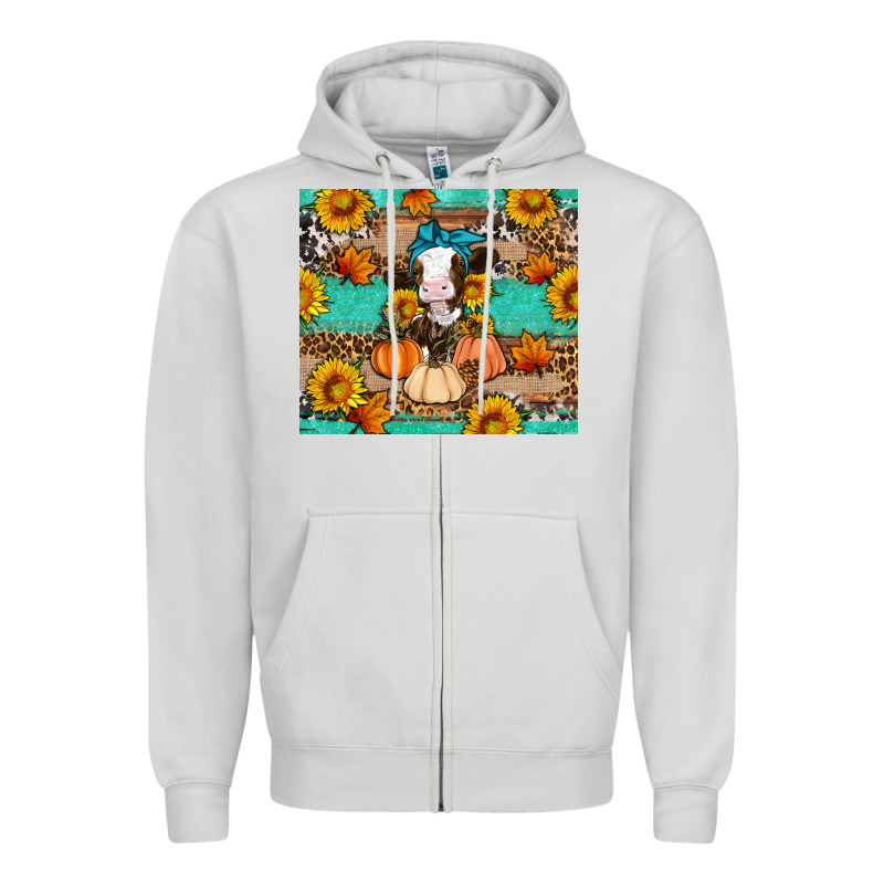 Cow Fall Pumpkin Zipper Hoodie by Artiststas | Teevron