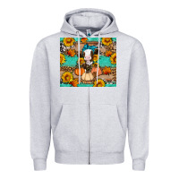 Heather Grey Cow fall pumpkin Zipper Hoodie - Artiststas