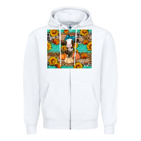 White Cow fall pumpkin Zipper Hoodie - Artiststas