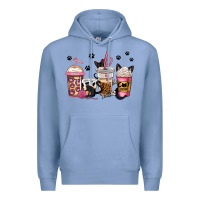 Colony Blue cat mom coffee Premium Hoodie - Jasminsmagicworld